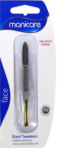 Manicare Tweezer Gold Tipped Slant