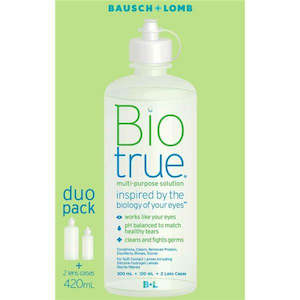 Contact Lens Solutions: Bausch & Lomb Biotrue Multi Purppse Duo 300ml+120ml