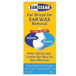 Ear Drops And Sprays: Earclear Wax Removal Drops 12ml