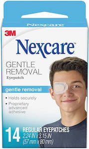 Nexcare Gentle Removal Eye Patch Reg 14s