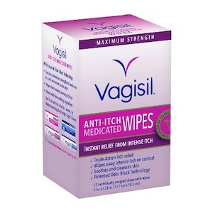 Feminine: Vagisil Itch Relief Wipes 12