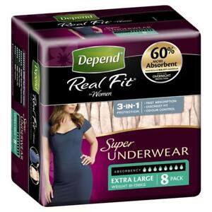 Incontinence: Depend Realfit Women Xl 8Pk