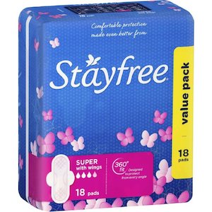 Stayfree Super Maxi Wing 18S (Value Pack)