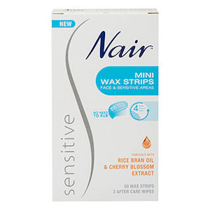 Nair Sensitive Wax Strips Mini 20Pk