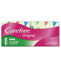 Carefree Tampons Original Reg 16