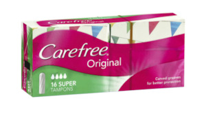 Tampons: Carefree Super Tampons 16s