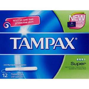 Tampax Tampon Super 12s