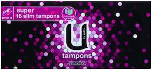 U By Kotex Tampon Super 16s