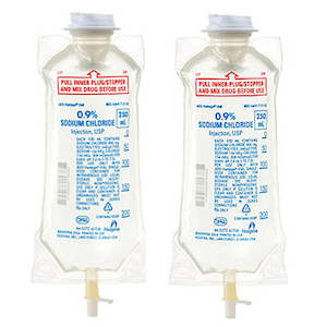 Antiseptic And Burns: Sodium Chloride 0.9% Mini Infusion Bag Solution - 250ml Volume