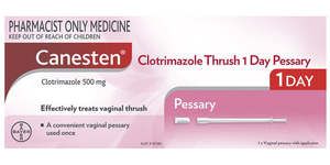 Vaginal Thrush: Canesten 1 Day Vaginal Pessary 500mg for Yeast Infection Relief