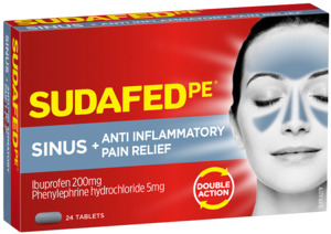 SUDAFED PE Sinus Anti-Inflammatory 24s