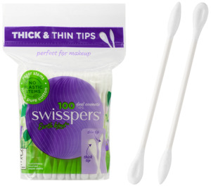 Bathroom Cotton 1: SWISSPERS Plastic Stem Cosmetic Tips 100s
