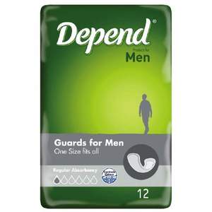 Depend Incont Male Guards 12Pk