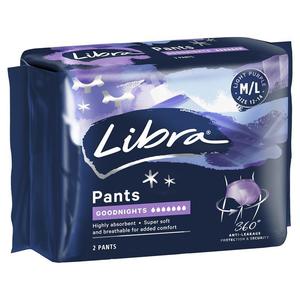 Libra Pants Goodnights Medium 2pk