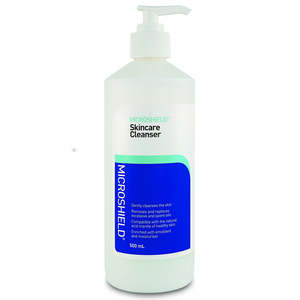 Sanitising: Microshield Skin Cleanser - 500ml Fragrance-Free Solution for Gentle Skin Cleansing
