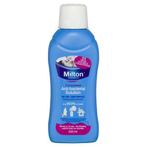 Sanitising: Milton Antibacterial Solution 500ml