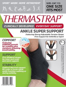 Supports Ankles And Feet: Thermastrap Ankle Support Black