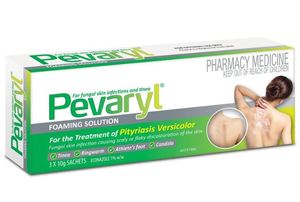 Antifungals Skin: Pevaryl Foaming Solution 10g 1% 3pk