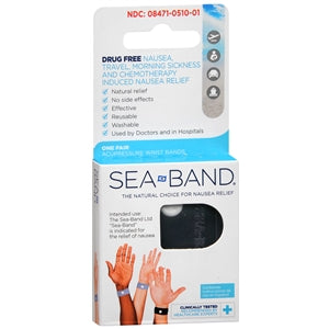 Sea Band Black Adult 1Pr