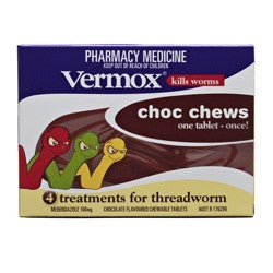 Worming: Vermox Chocolate Chewables 4s
