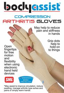 Bodyassist Comp. Arth. Gloves - Beige Medium