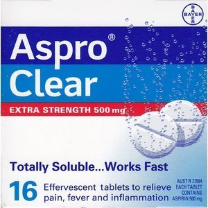 Heart Care: Aspro Clear Extra Strength 500mg Tablets 16