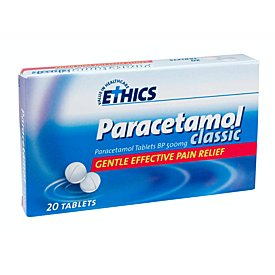Pain Relief Oral: Ethics Paracetamol 500mg 20 Tab