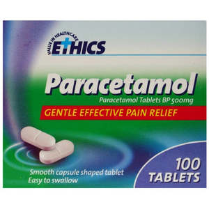 Pain Relief Oral: Ethics Paracetamol 500mg 100s