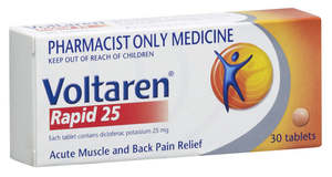 Pain Relief Oral: Voltaren Rapid Tablets 25mg 30s