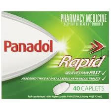 Pain Relief Oral: Panadol Rapid 40s