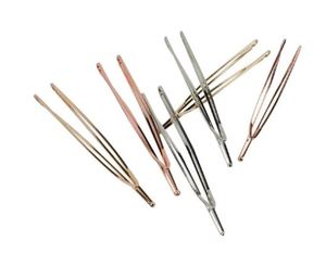 Hair Accessories Bobby Pins Clips And Slides: Mae 40-2118 Slides in Metallic Finish