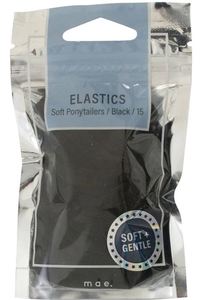 Hair Accessories Hair Ties Elastics And Ponytailers: Mae 40-2207Bk Elast. Ponytail Black 15 - Hair Accessory.