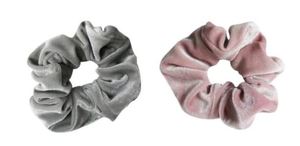 Hair Accessories Hair Ties Elastics And Ponytailers: Mae Elast Scrunchie P/G 2Pk in Pastel Green Color