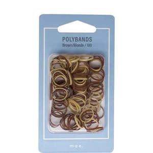 Mae Elastic Polybands - Brown Blonde (Pack of 100)