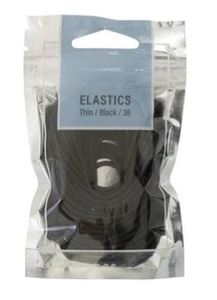 Mae Elastics Thin Black 36 - Perfect for Secure Hair Hold