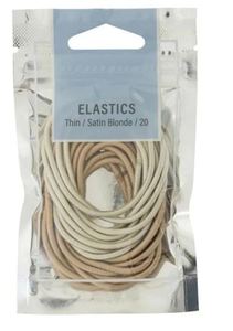 Hair Accessories Hair Ties Elastics And Ponytailers: Mae 40-2201Sbl Elastics Satin Blond 20 - Hair Accessory for Secure and Comfortable Hold