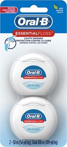 Dental Floss: ORAL B Essential Dental Floss 50m 2pk for Oral Hygiene