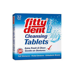 Denture: Fitty Dent Super Cleansing Tablets 32s