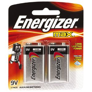 Batteries: Energizer Max 9V 2Pk