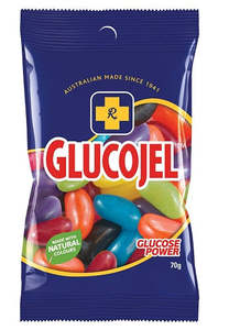 Chemist Confectionary: Glucojel Mixed Jelly Beans 70g
