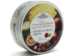 Simpkins SugarFree Tin 170G - Delicious Tropical Fruit 175g