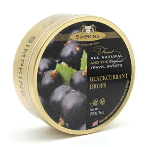 Chemist Confectionary: Simpkins Blackcurrent Tins