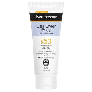 Neutrogena Sheer Zinc Body Lotion SPF50+ 85ml