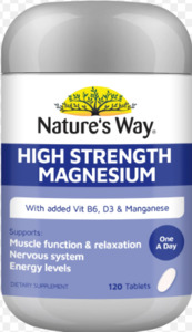 Natures Way High Strength Magnesium Tabs 120s