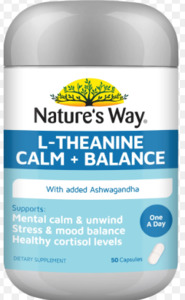 Nature's Way L-Theanine Calm + Balance Capsules 50s