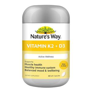 Nature's Way Vitamin K2 + D3 Caps 30s