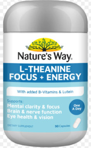 Nature's Way L-Theanine Focus + Energy Capsules 50s