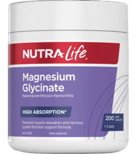 Nutra Life Magnesium Glycinate 200s