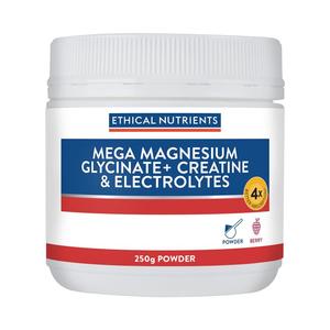 Ethical Nutrients Mega Magnesium Glycinate + Creatine & Electrolytes 250g