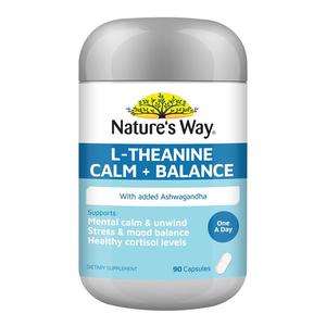 Natural Health: Natures Way L-Theanine Calm + Balance Capsules 90s